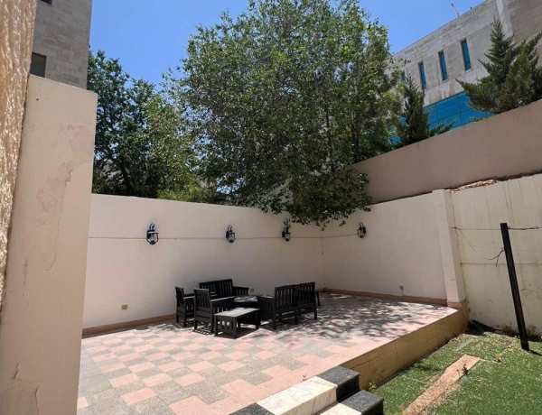 Fully Furnished 3-Bedroom Ground Floor Apartment with Private Garden in Wadi Saqra – Amman